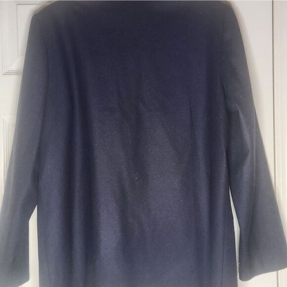 Vtg 80s Sag Harbor 16  Navy Blue 100%WOOL Lined 1 Button Women's  Blazer - Picture 4 of 8